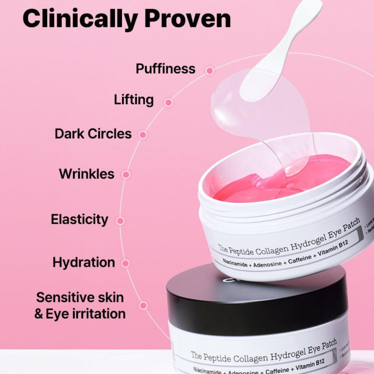 10-Min Dark Circle & Puffy Eye Repair Patch With Peptide + Collagen Hydrogel (60 Pcs)