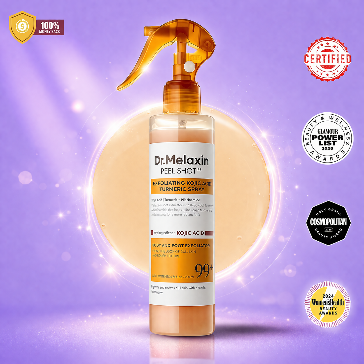 Dr. Melaxin™ Peel Shot: Spray, Scrub & Fade Dark Spots Fast